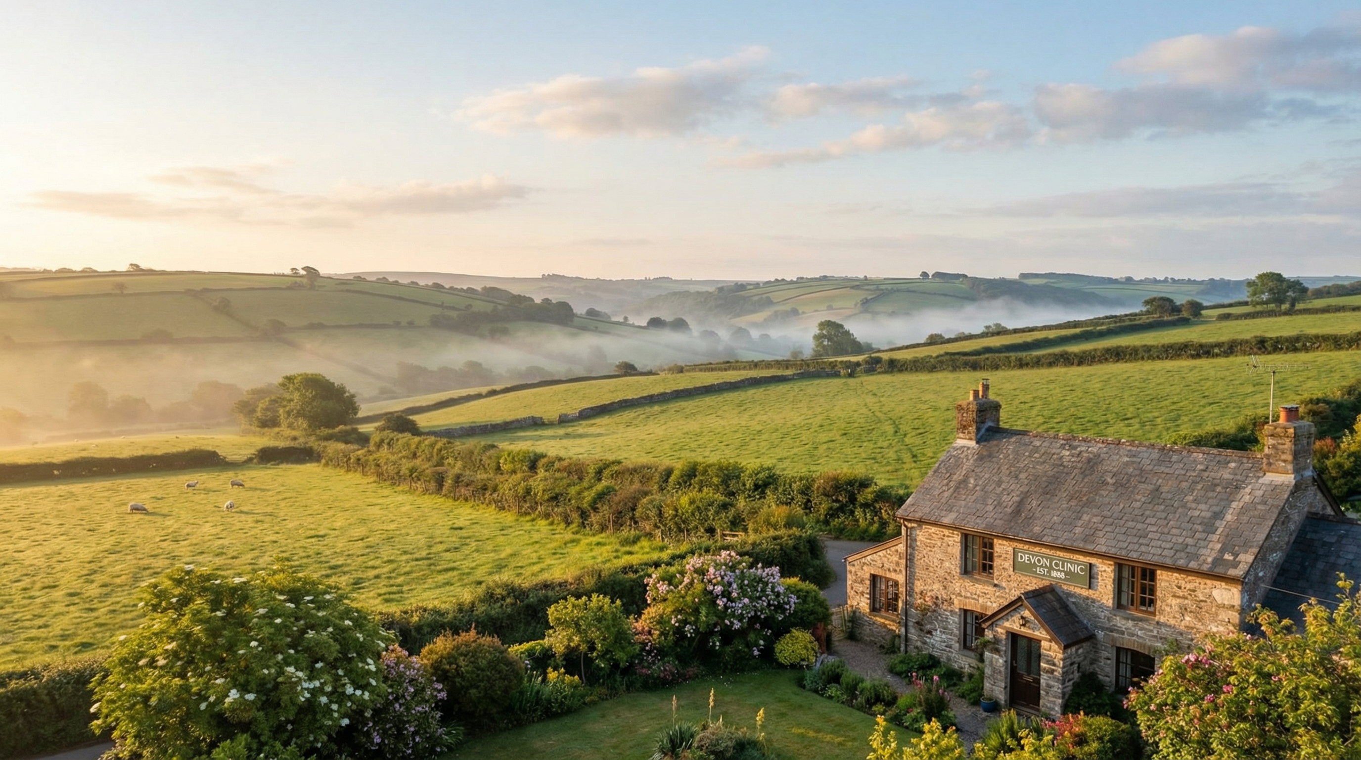 Devon countryside near our clinic