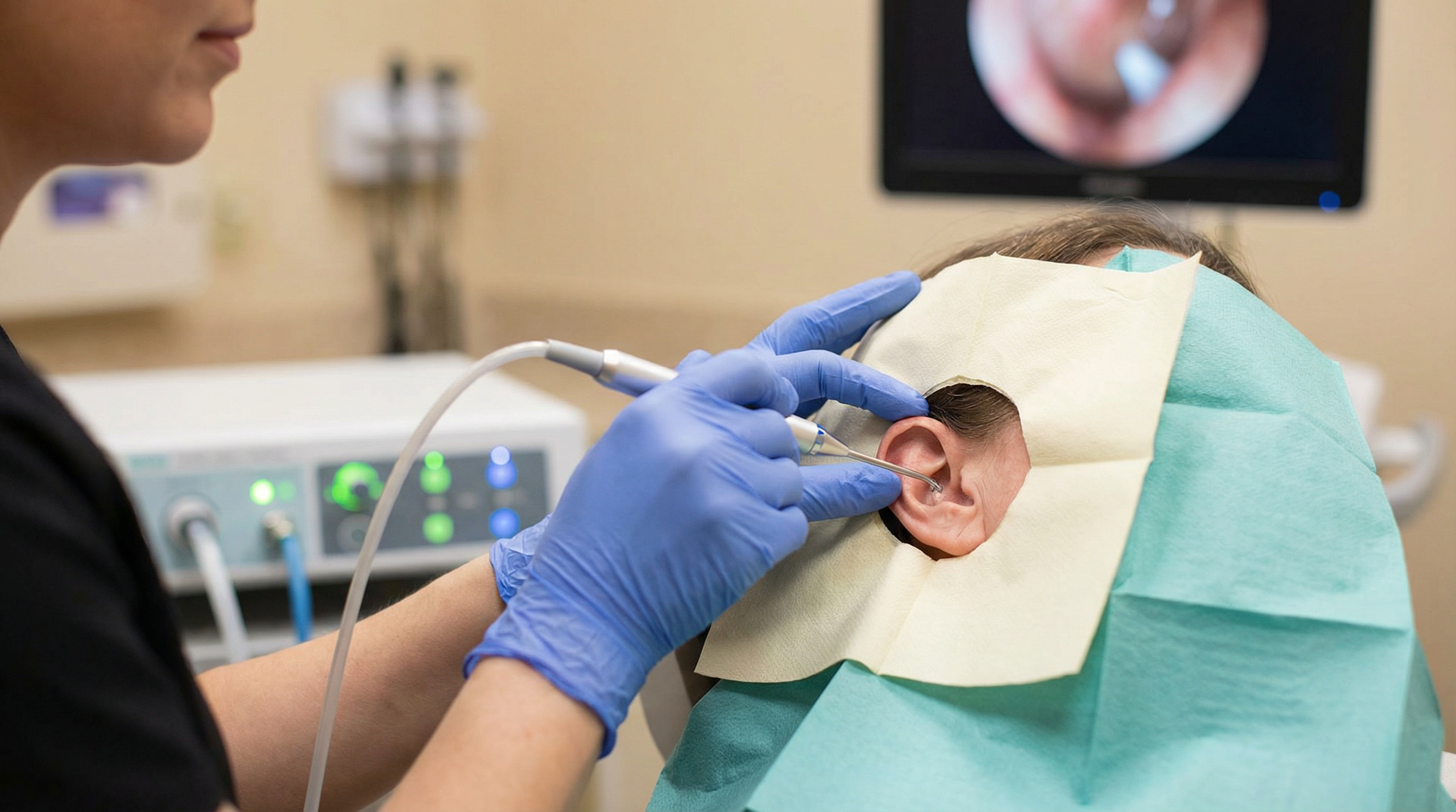 Microsuction ear wax removal procedure